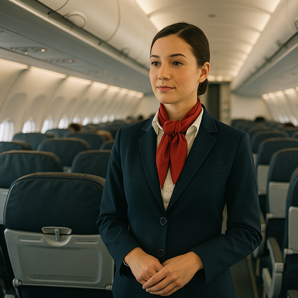 The Flight Attendant Who Carries Calm at 35,000 Feet
